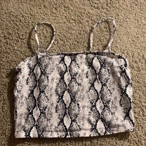 Forever 21 Snakeskin Crop Top